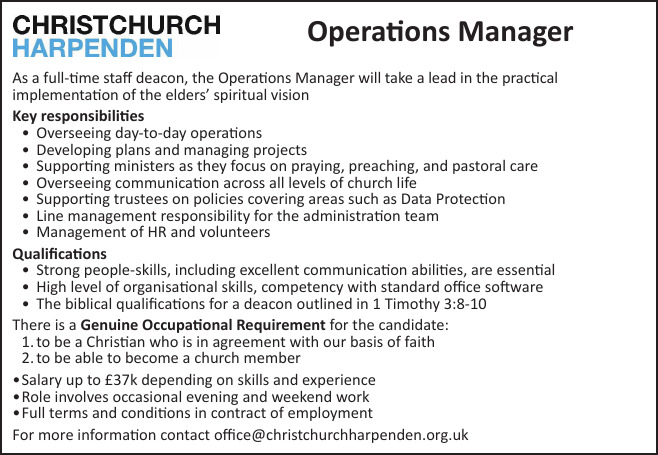 worship leader jobs uk