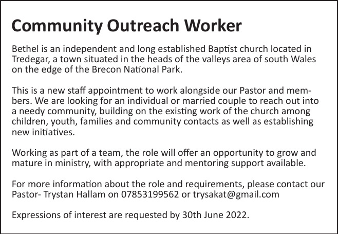 senior pastor jobs uk